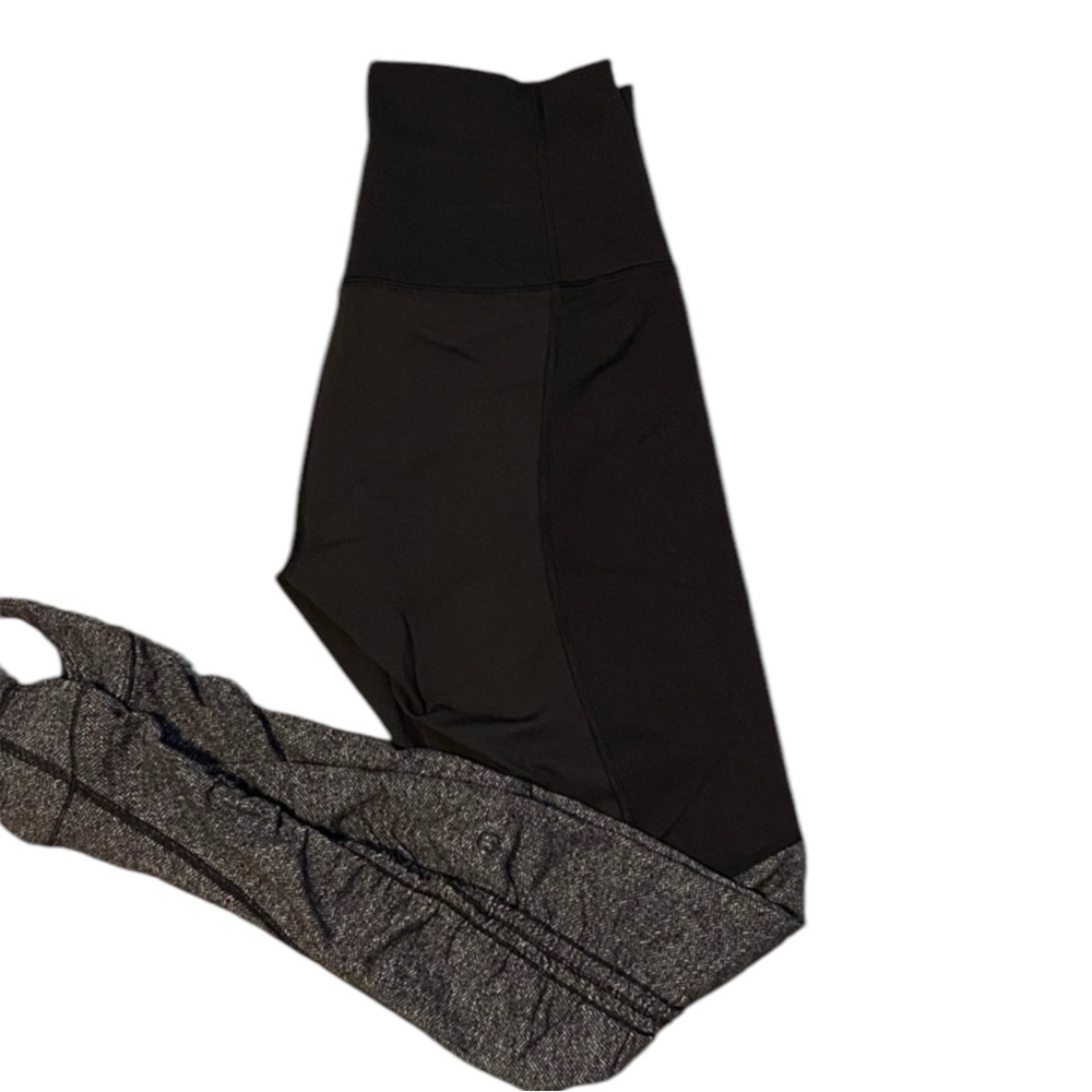 LULULEMON Stirrup Herringbone Naval Blue / Heathered Naval Blue Pants Size 2 - Picture 5 of 9